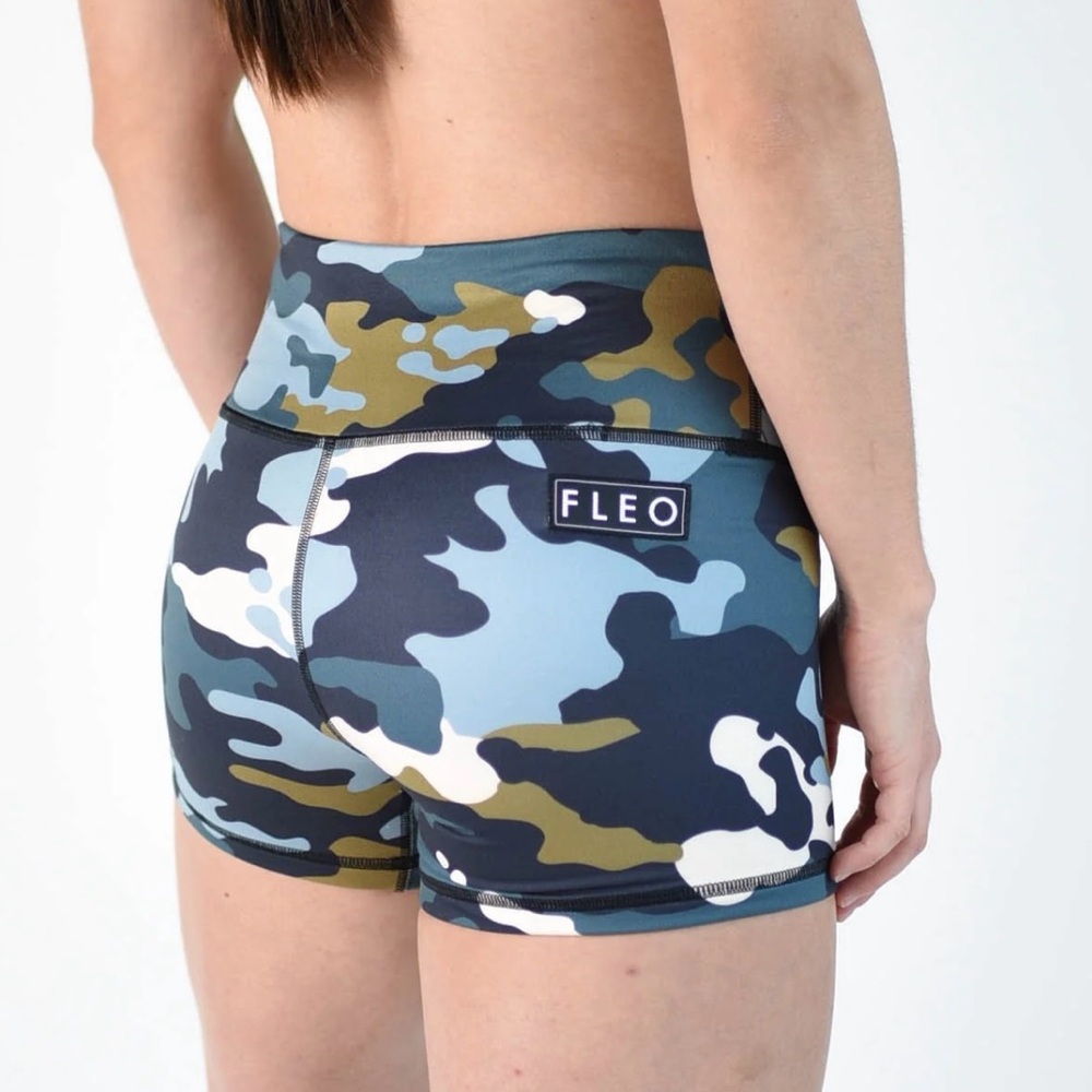 FLEO Alpine Olive Camo Shorts
